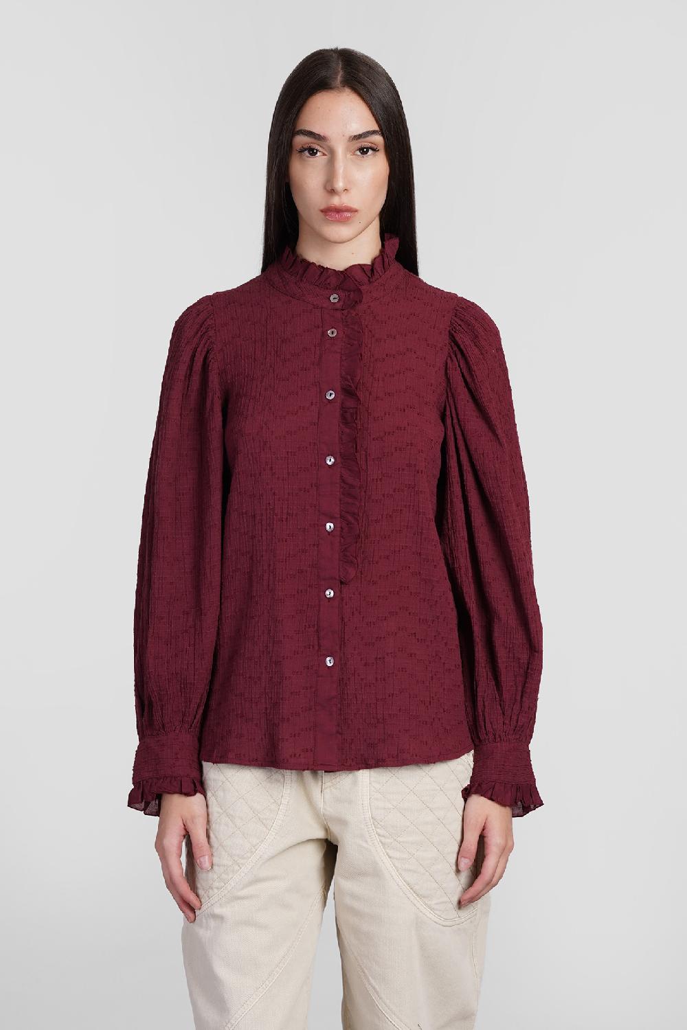 Deliberti Antik Batik Camicia yvette in cotone bordeaux cod. 406698 - Deliberti The Luxury Shopping