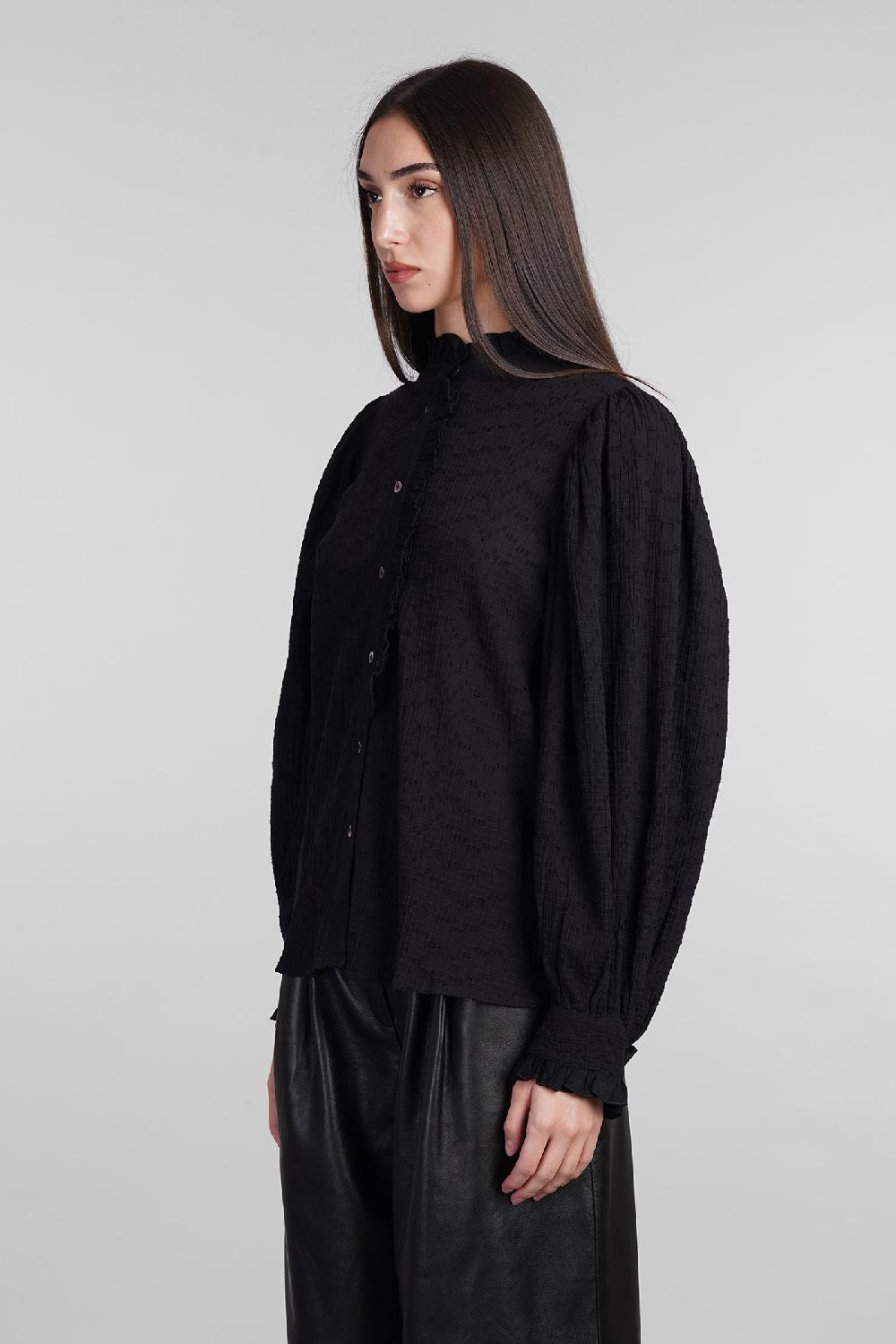 Deliberti Antik Batik Camicia Yvette In Cotone Nero Cod. 406699 - Deliberti The Luxury Shopping