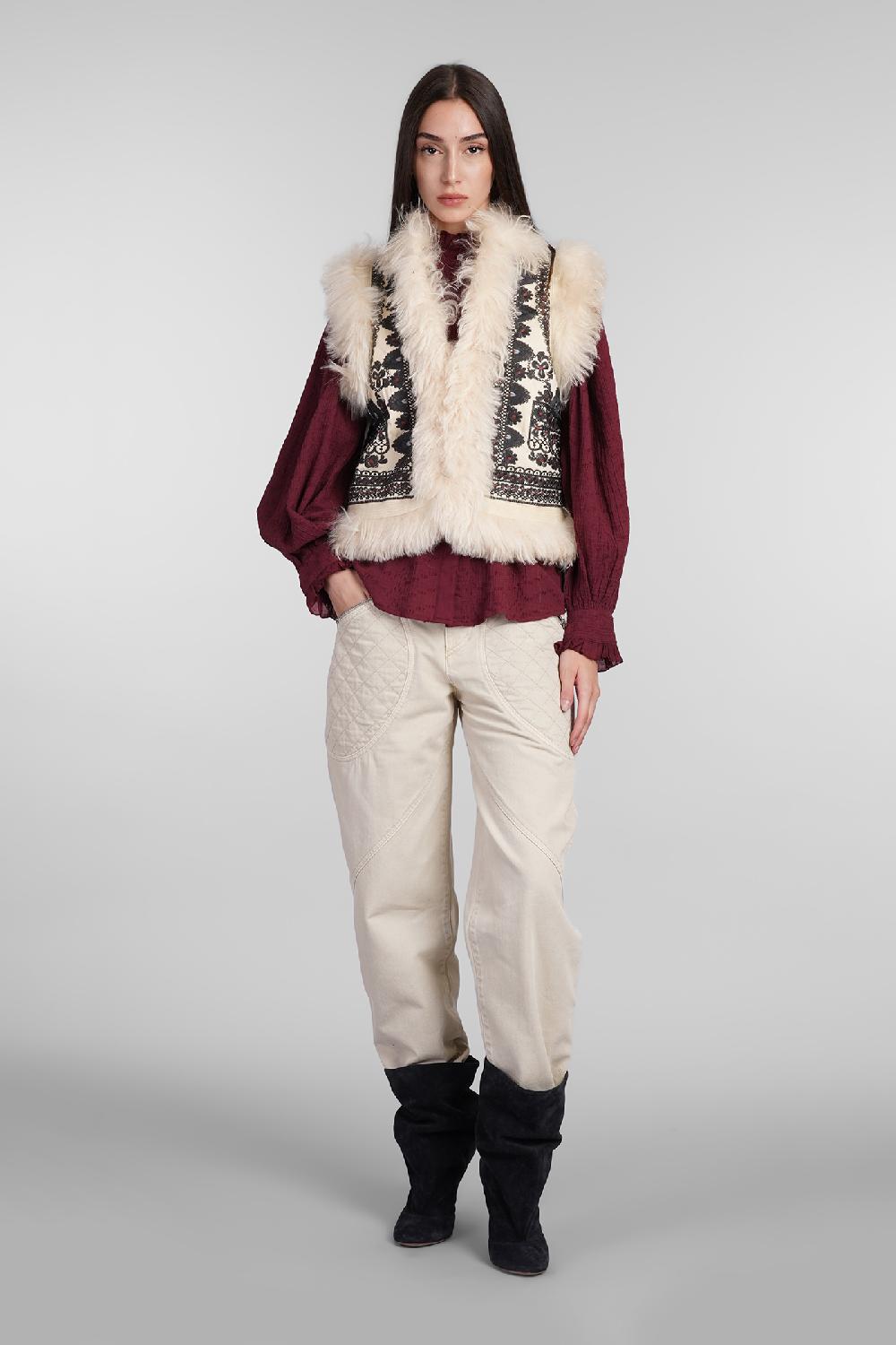 Deliberti Antik Batik Gilet Sandor In Cotone Beige Cod. 406697 - Deliberti The Luxury Shopping