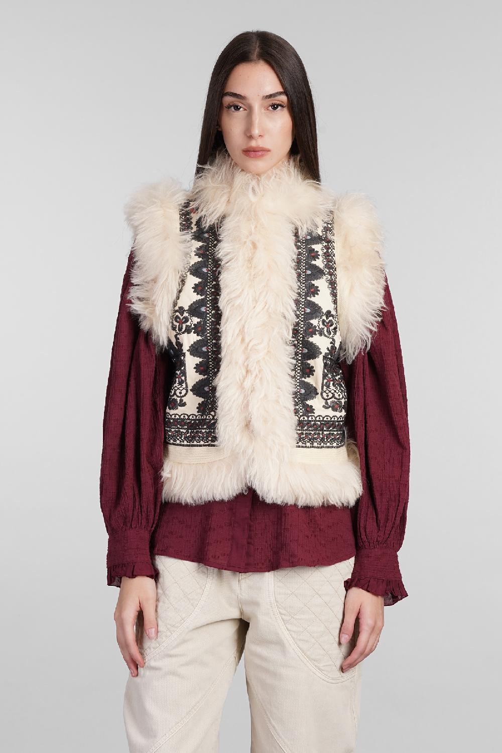 Deliberti Antik Batik Gilet sandor in cotone beige cod. 406697 - Deliberti The Luxury Shopping