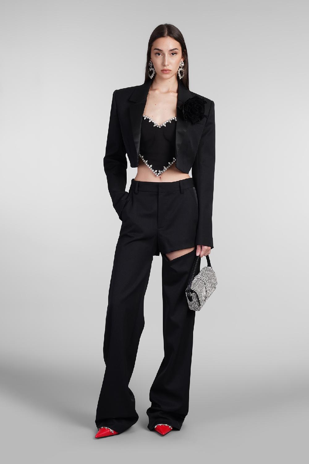 Deliberti Area Pantalone In Lana Nera Cod. 406962 - Deliberti The Luxury Shopping