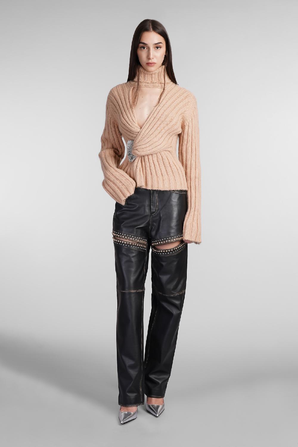 Deliberti Area Pantalone In Pelle Nera Cod. 409264 - Deliberti The Luxury Shopping