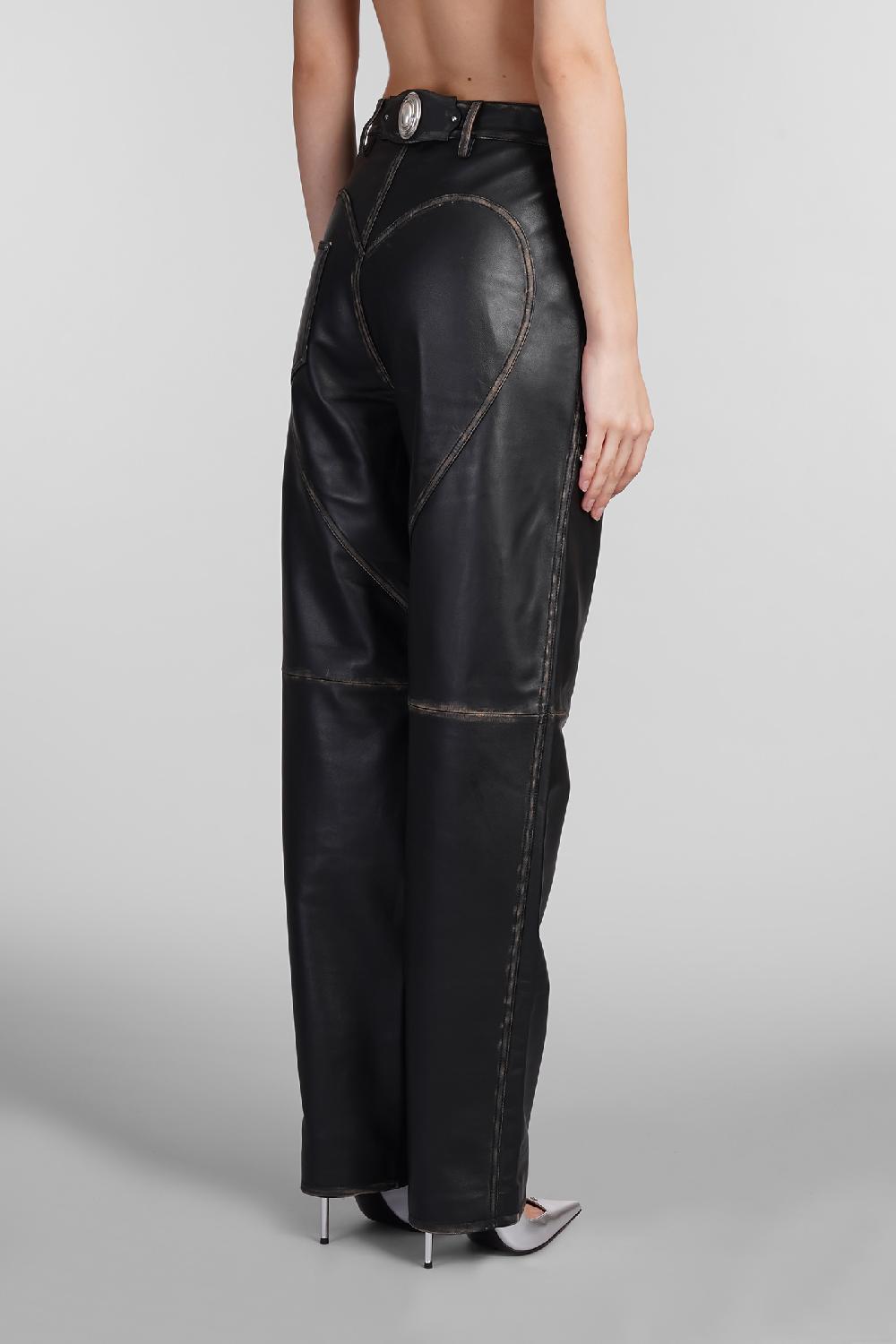 Deliberti Area Pantalone In Pelle Nera Cod. 409264 - Deliberti The Luxury Shopping