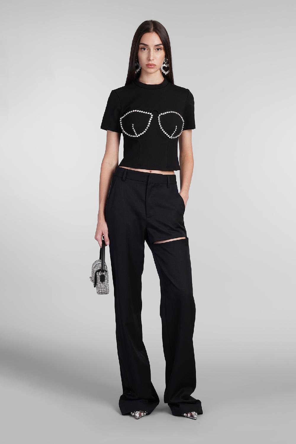 Deliberti Area T-shirt In Rayon Nero Cod. 406969 - Deliberti The Luxury Shopping