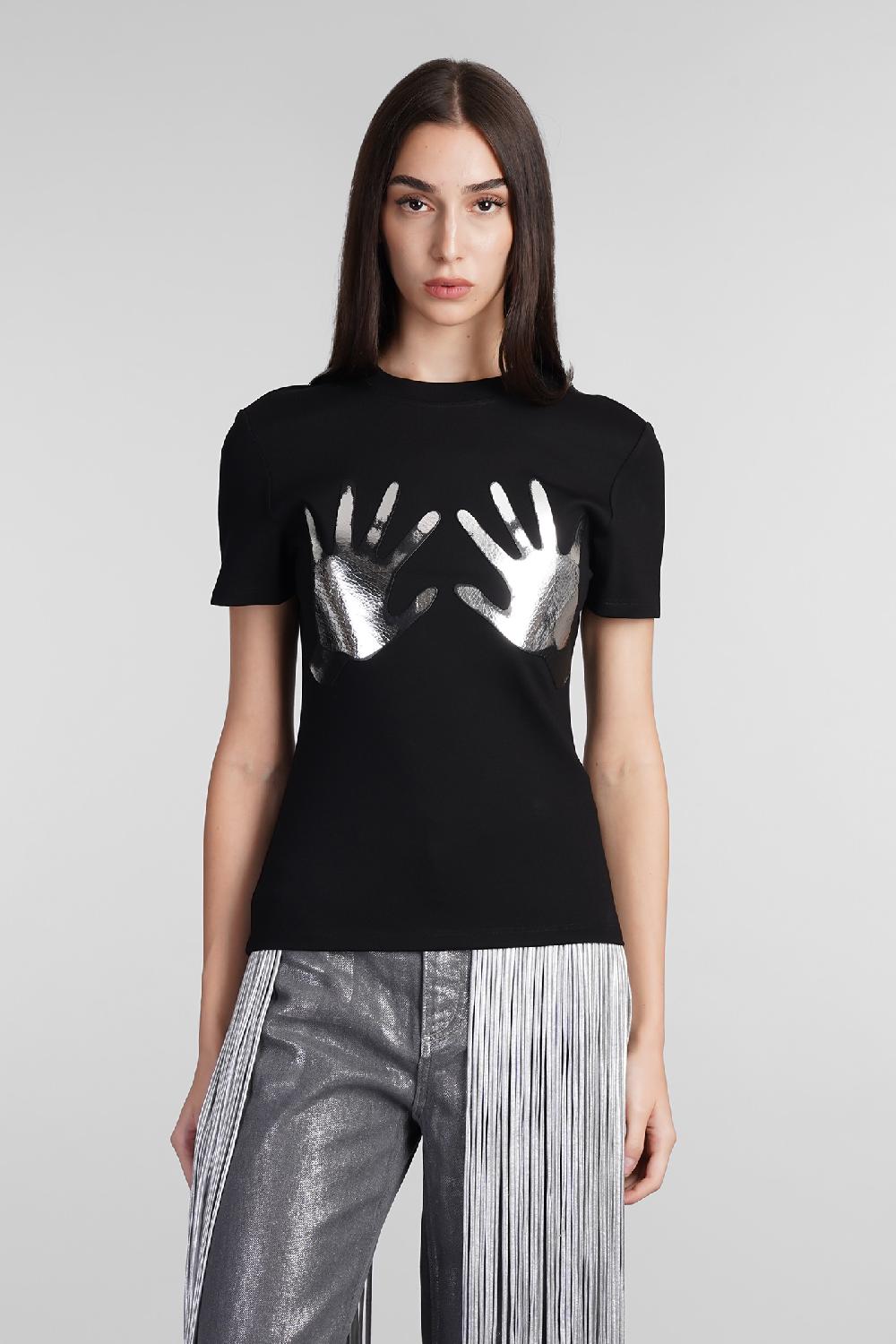 Deliberti Area T-shirt in viscosa nera cod. 409260 - Deliberti The Luxury Shopping