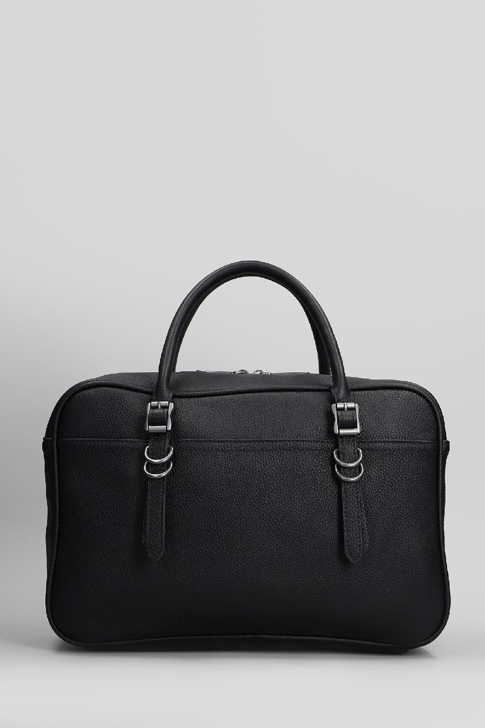 Deliberti Ash Borsa A Spalla Santanabig In Pelle Nera Cod. 406641 - Deliberti The Luxury Shopping