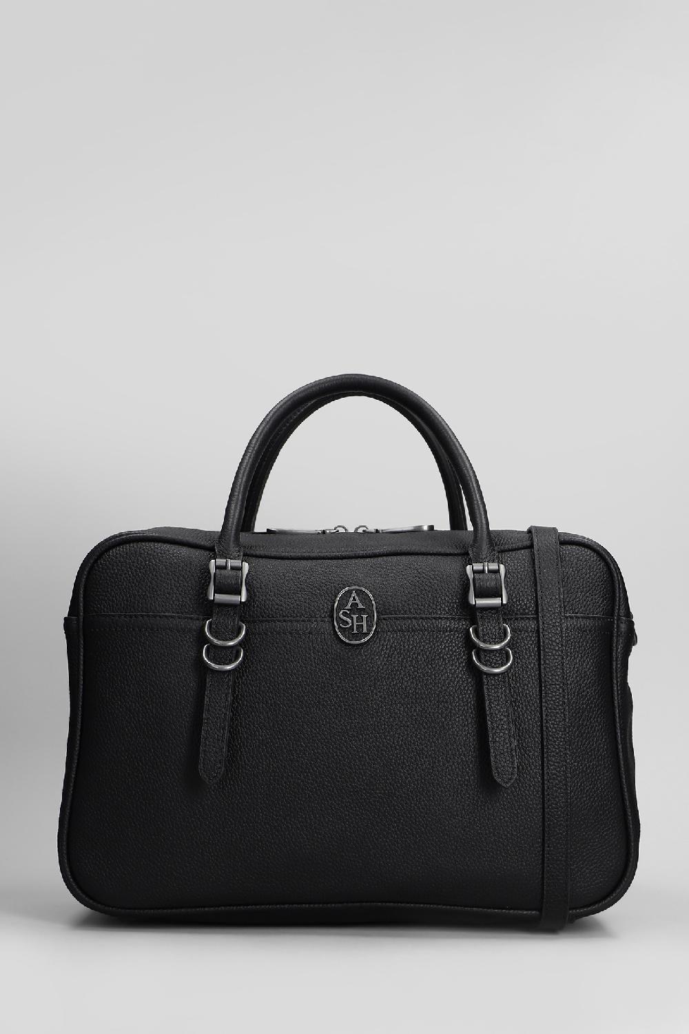 Deliberti Ash Borsa a spalla santanabig in pelle nera cod. 406641 - Deliberti The Luxury Shopping