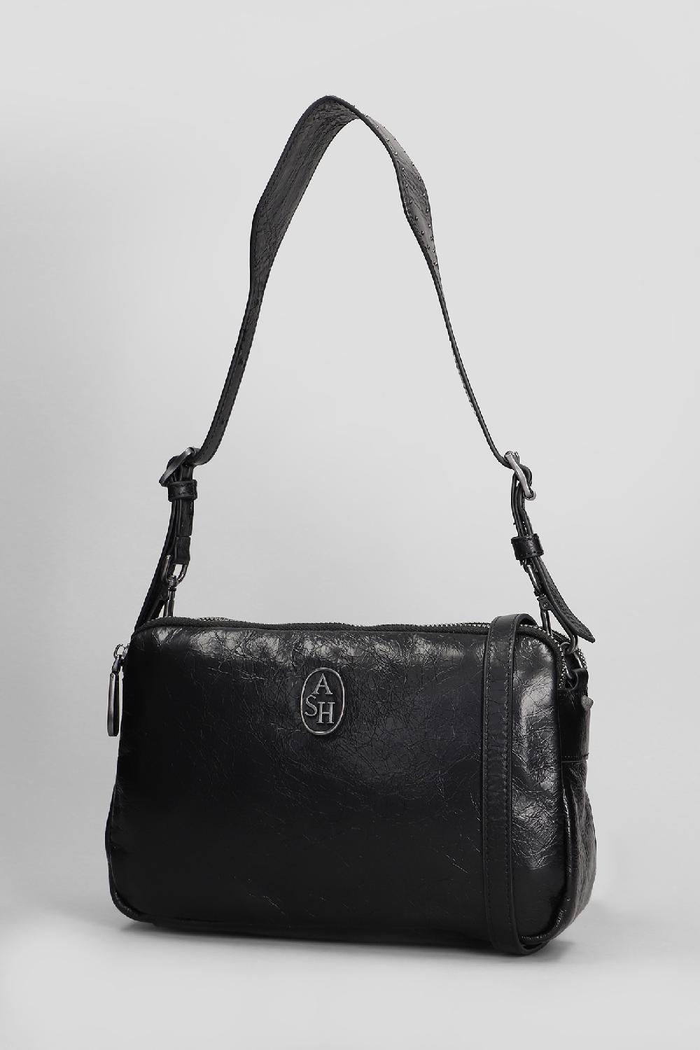 Deliberti Ash Borsa A Spalla Scoopbis In Pelle Nera Cod. 406642 - Deliberti The Luxury Shopping
