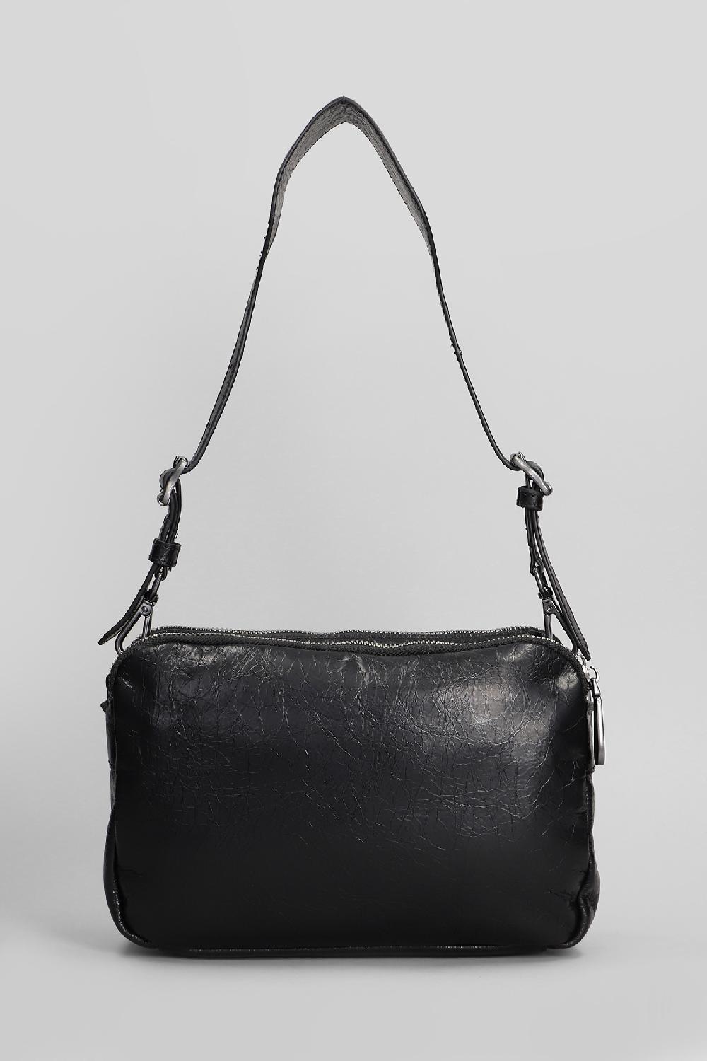 Deliberti Ash Borsa A Spalla Scoopbis In Pelle Nera Cod. 406642 - Deliberti The Luxury Shopping