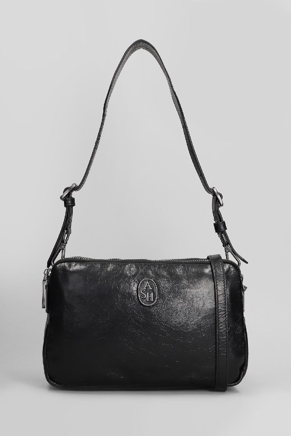 Deliberti Ash Borsa a spalla scoopbis in pelle nera cod. 406642 - Deliberti The Luxury Shopping