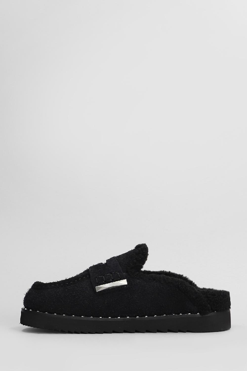 Deliberti Ash Slipper-mule Genda In Camoscio Nero Cod. 407544 - Deliberti The Luxury Shopping