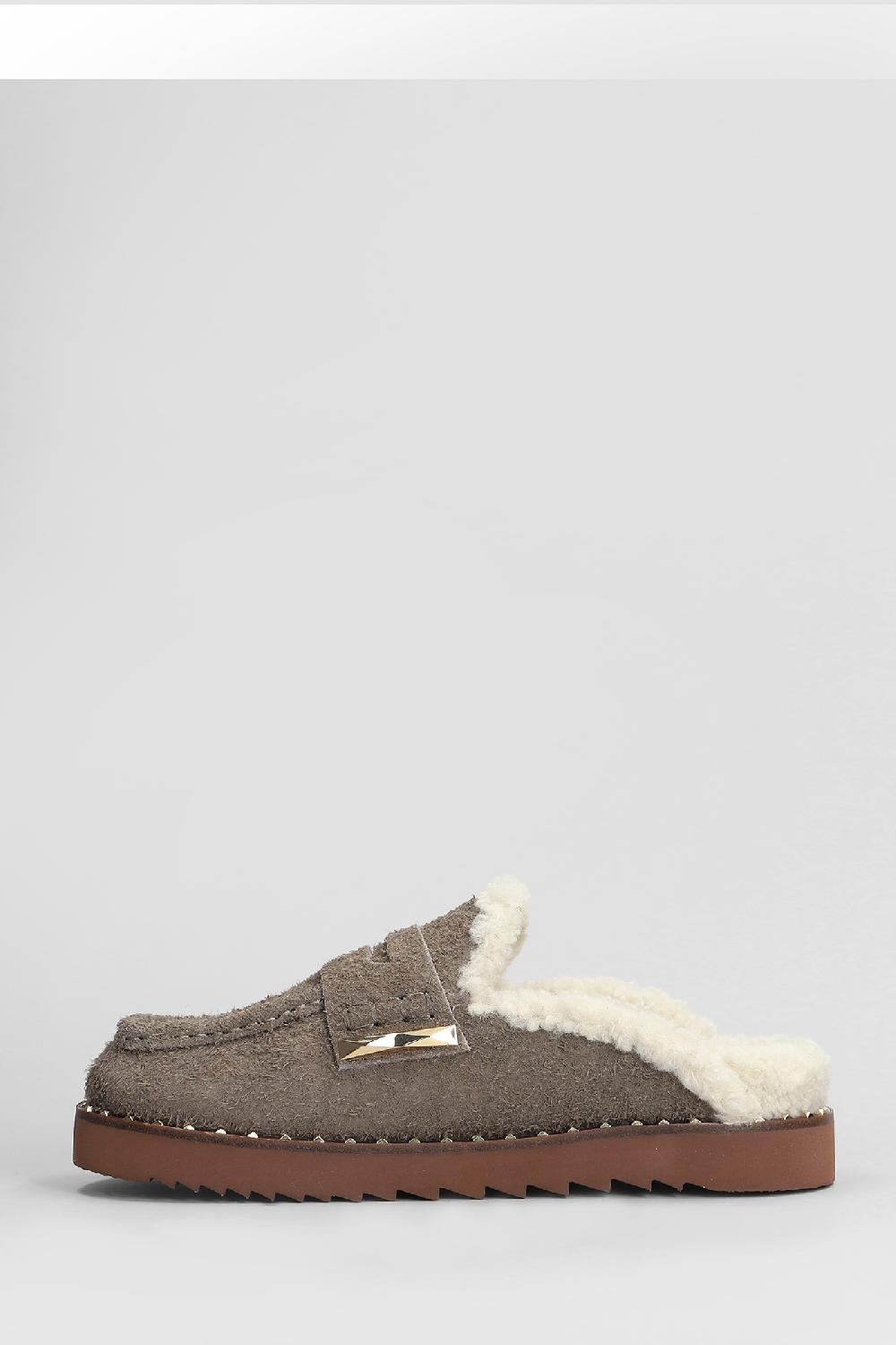 Deliberti Ash Slipper-mule Genda In Camoscio Taupe Cod. 407545 - Deliberti The Luxury Shopping