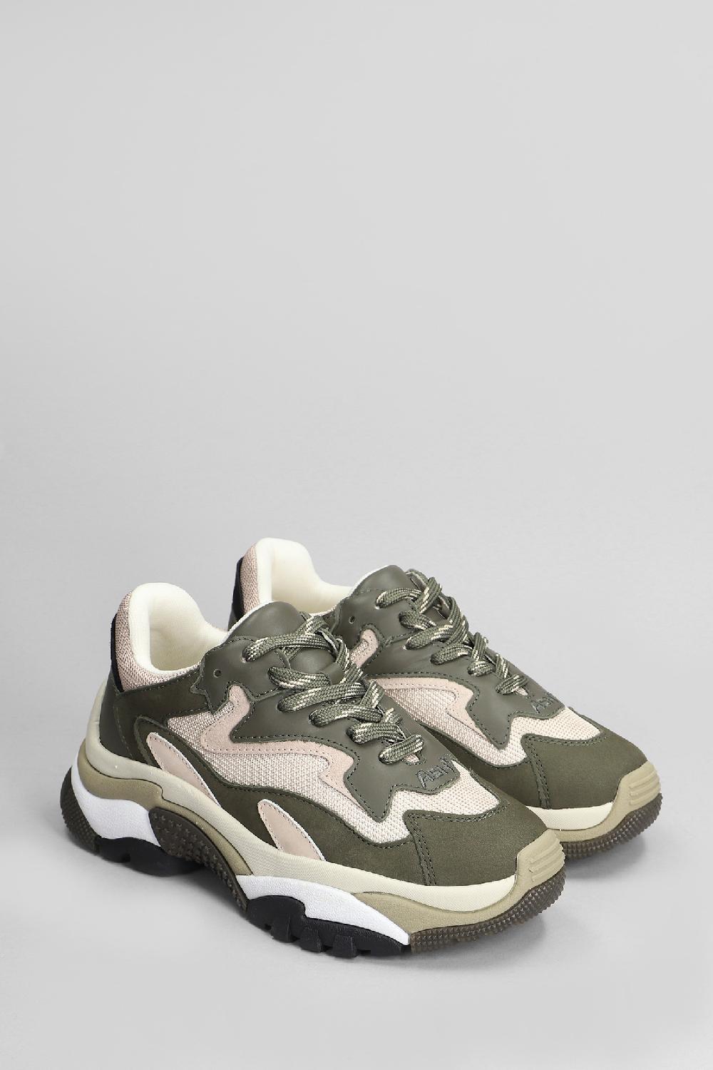 Deliberti Ash Sneakers Addict In Pelle E Tessuto Verde Cod. 405316 - Deliberti The Luxury Shopping