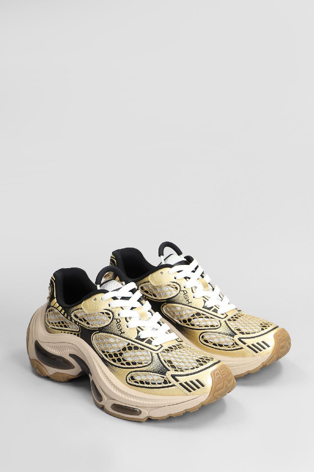 Deliberti Ash Sneakers Dragon In Pelle E Tessuto Oro Cod. 408518 - Deliberti The Luxury Shopping