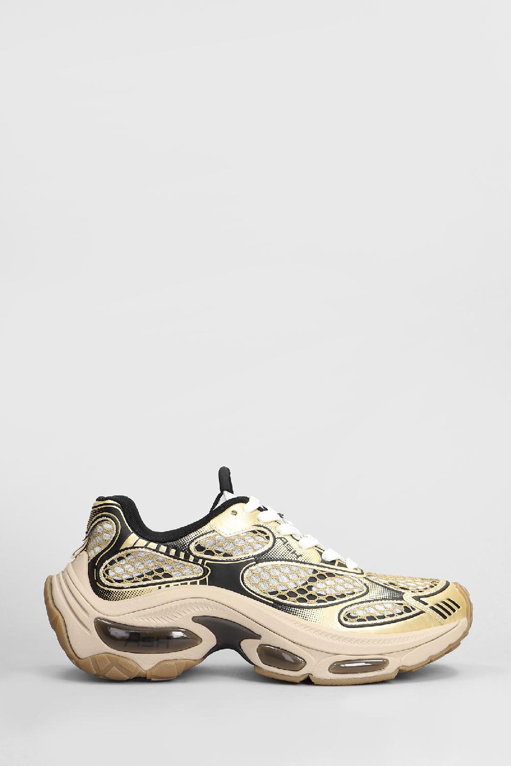 Deliberti Ash Sneakers dragon in pelle e tessuto oro cod. 408518 - Deliberti The Luxury Shopping