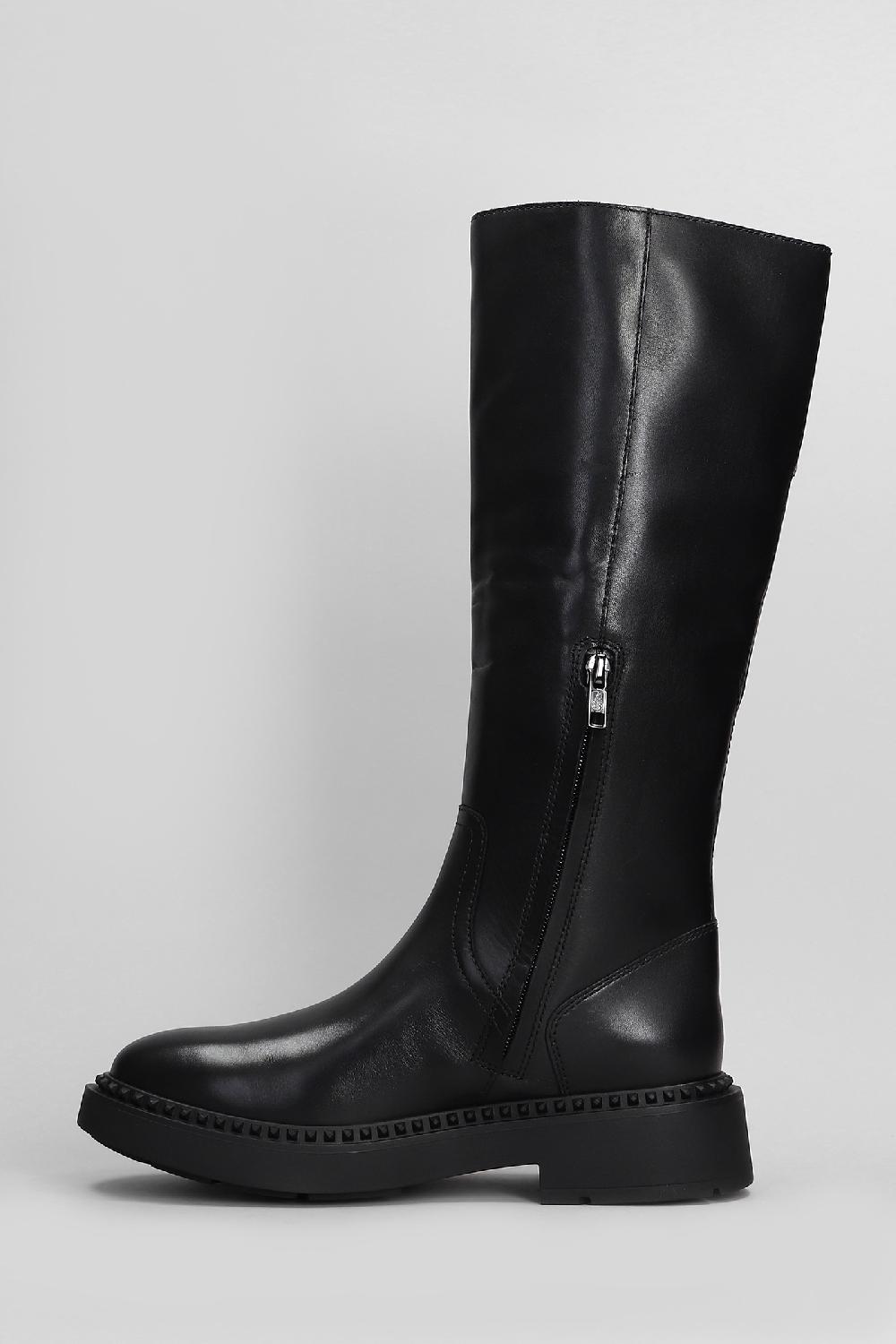 Deliberti Ash Stivali Tacco Basso Mandeville In Pelle Nera Cod. 407942 - Deliberti The Luxury Shopping