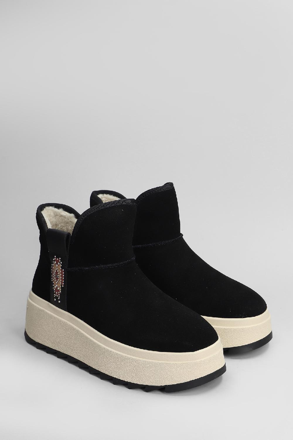 Deliberti Ash Tronchetti Tacco Basso Mask In Camoscio Nero Cod. 407550 - Deliberti The Luxury Shopping