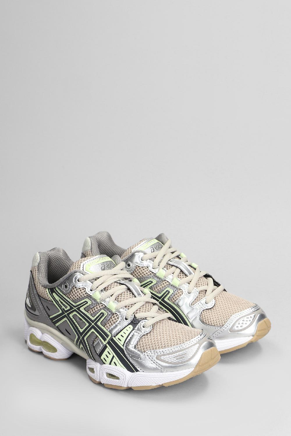 Deliberti Asics Sneakers Gel-nimbus 9 In Pelle E Tessuto Argento Cod. 403673 - Deliberti The Luxury Shopping