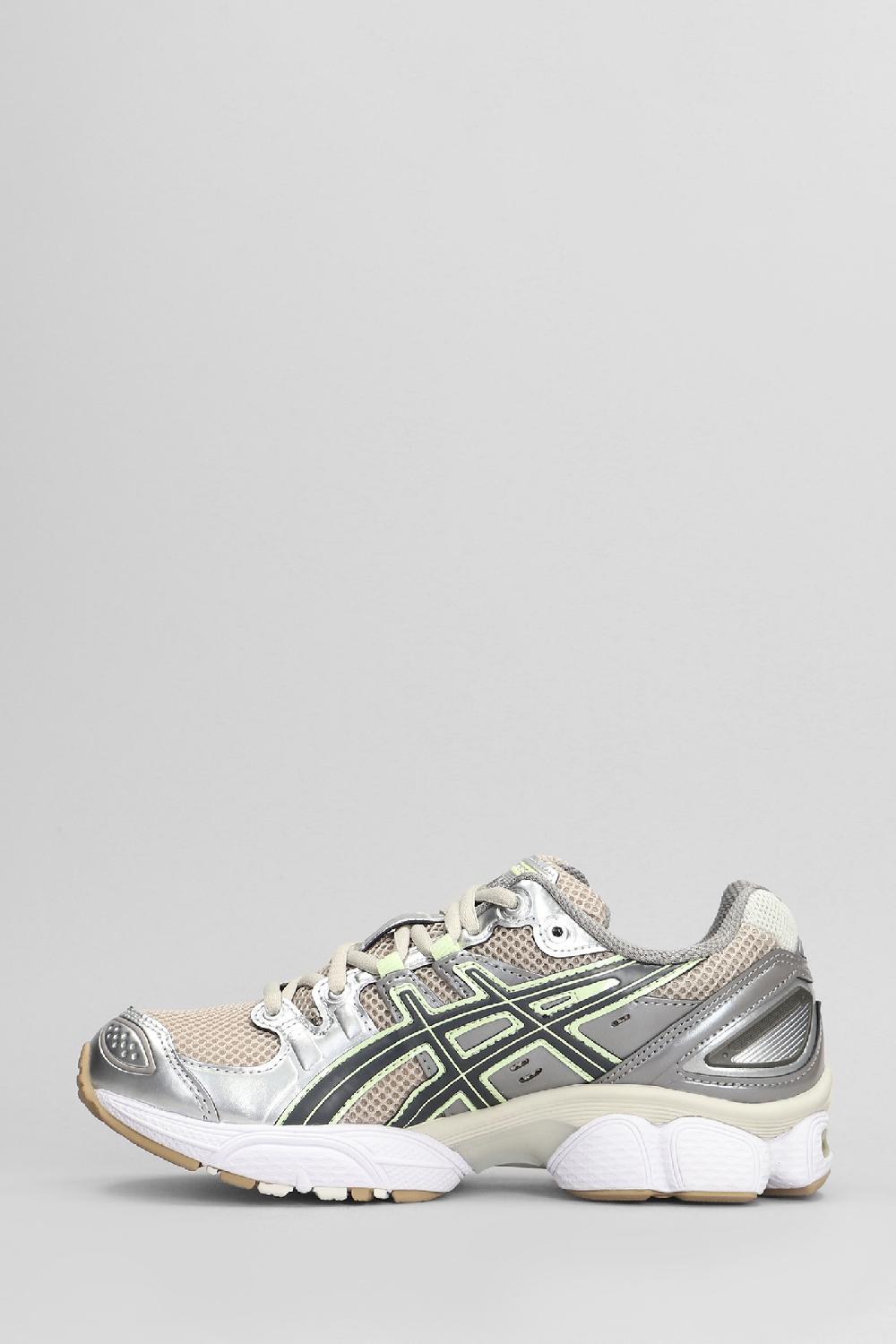 Deliberti Asics Sneakers Gel-nimbus 9 In Pelle E Tessuto Argento Cod. 403673 - Deliberti The Luxury Shopping