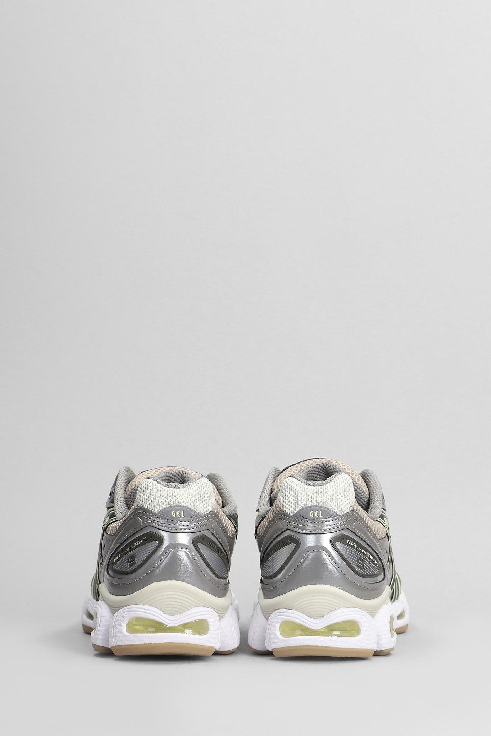 Deliberti Asics Sneakers Gel-nimbus 9 In Pelle E Tessuto Argento Cod. 403673 - Deliberti The Luxury Shopping