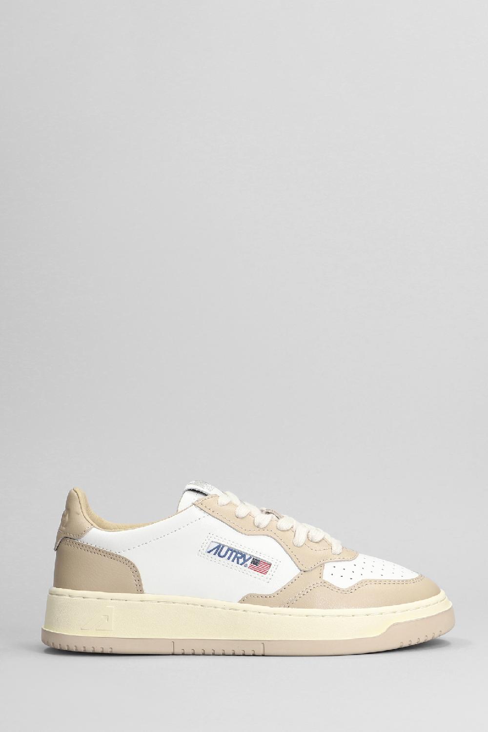 Deliberti Autry Sneakers medalist low in pelle beige cod. 402304 - Deliberti The Luxury Shopping