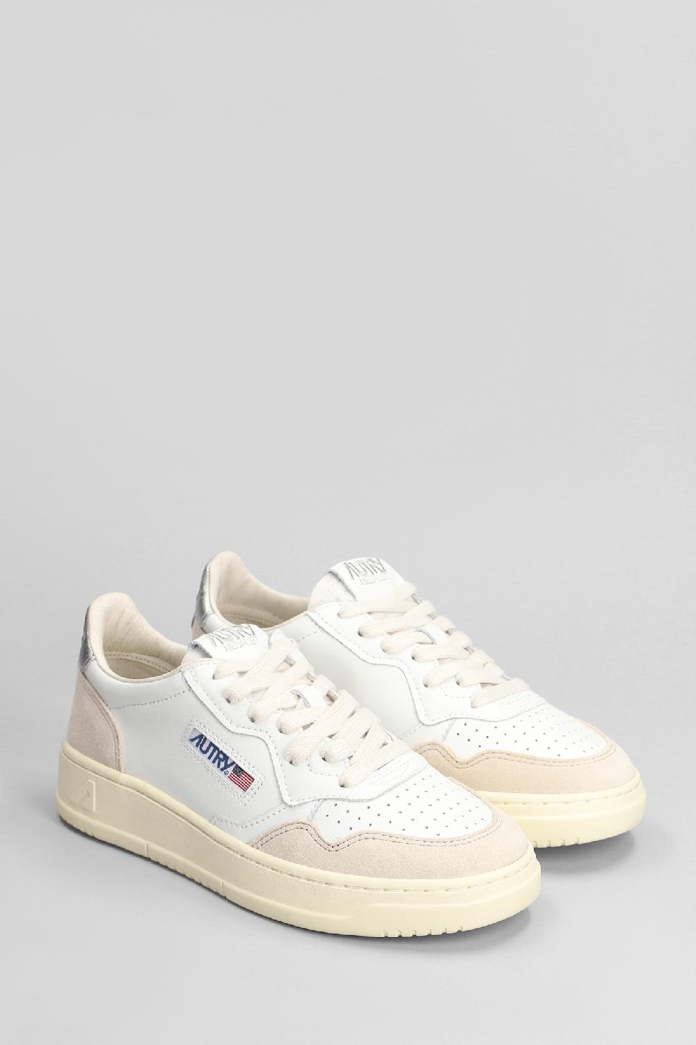 Deliberti Autry Sneakers Medalist Low In Pelle E Camoscio Bianco Cod. 402301 - Deliberti The Luxury Shopping