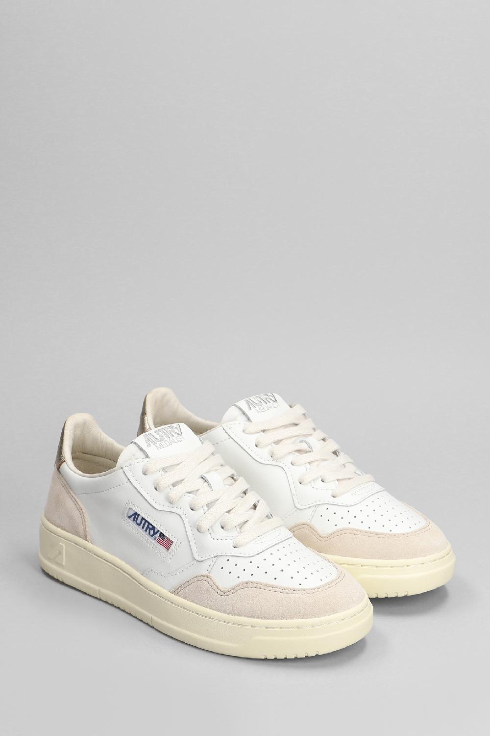 Deliberti Autry Sneakers Medalist Low In Pelle E Camoscio Bianco Cod. 402302 - Deliberti The Luxury Shopping