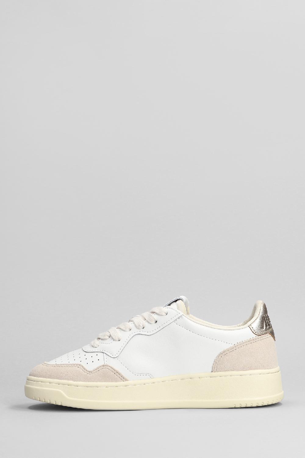 Deliberti Autry Sneakers Medalist Low In Pelle E Camoscio Bianco Cod. 402302 - Deliberti The Luxury Shopping