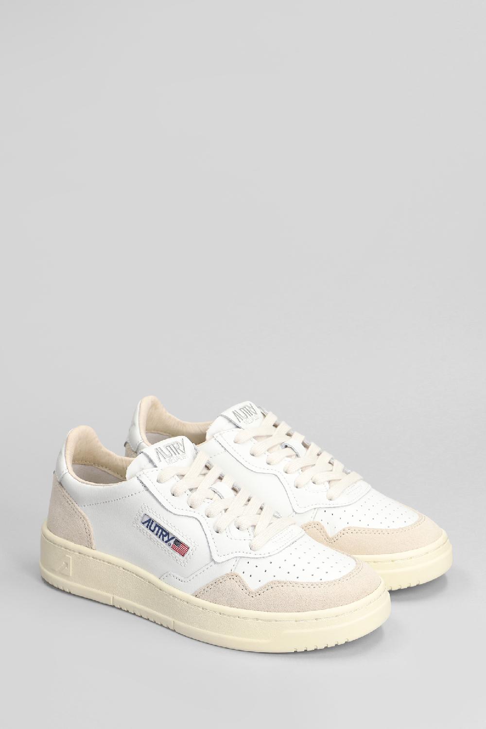Deliberti Autry Sneakers Medalist Low In Pelle E Camoscio Bianco Cod. 402325 - Deliberti The Luxury Shopping