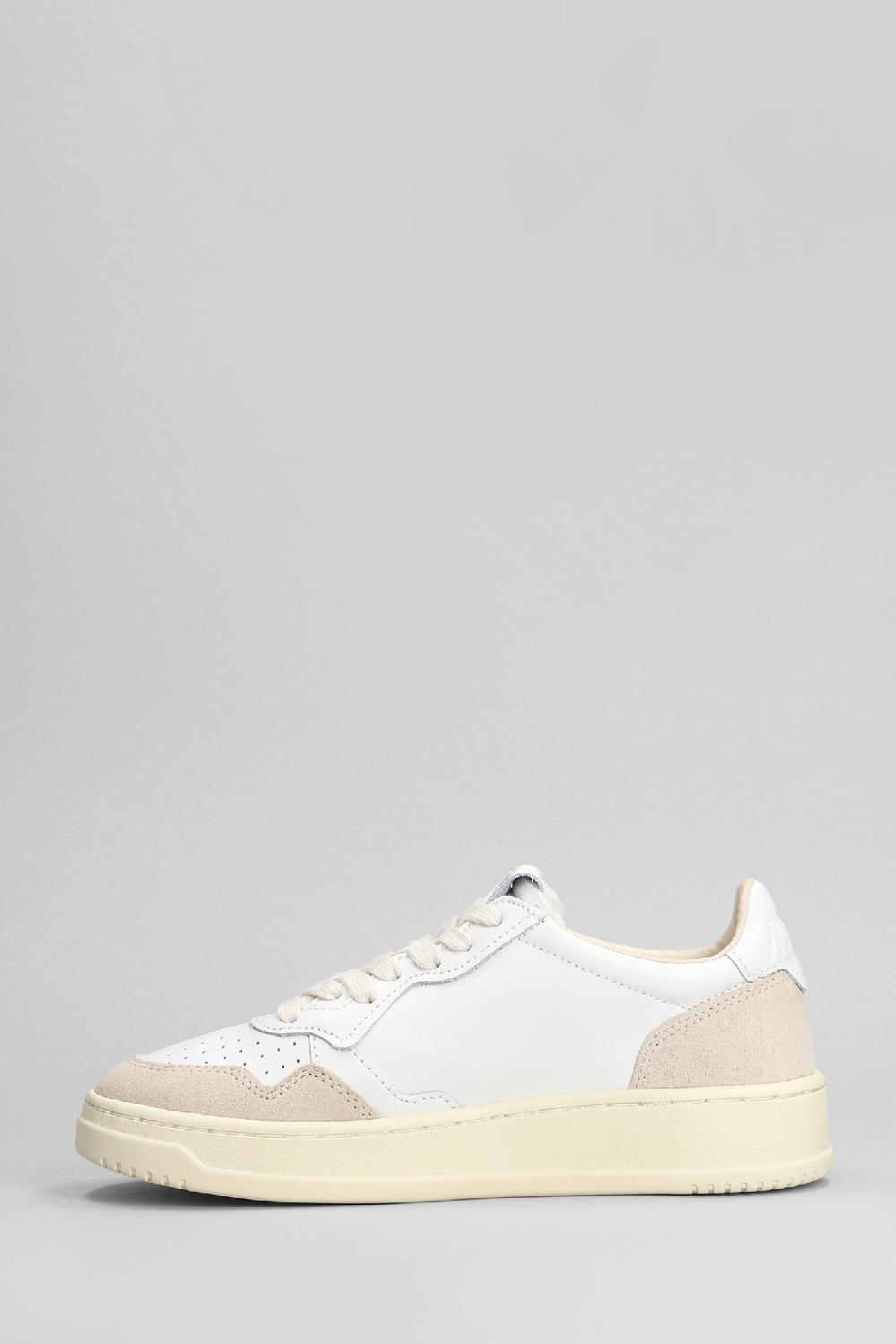 Deliberti Autry Sneakers Medalist Low In Pelle E Camoscio Bianco Cod. 402325 - Deliberti The Luxury Shopping