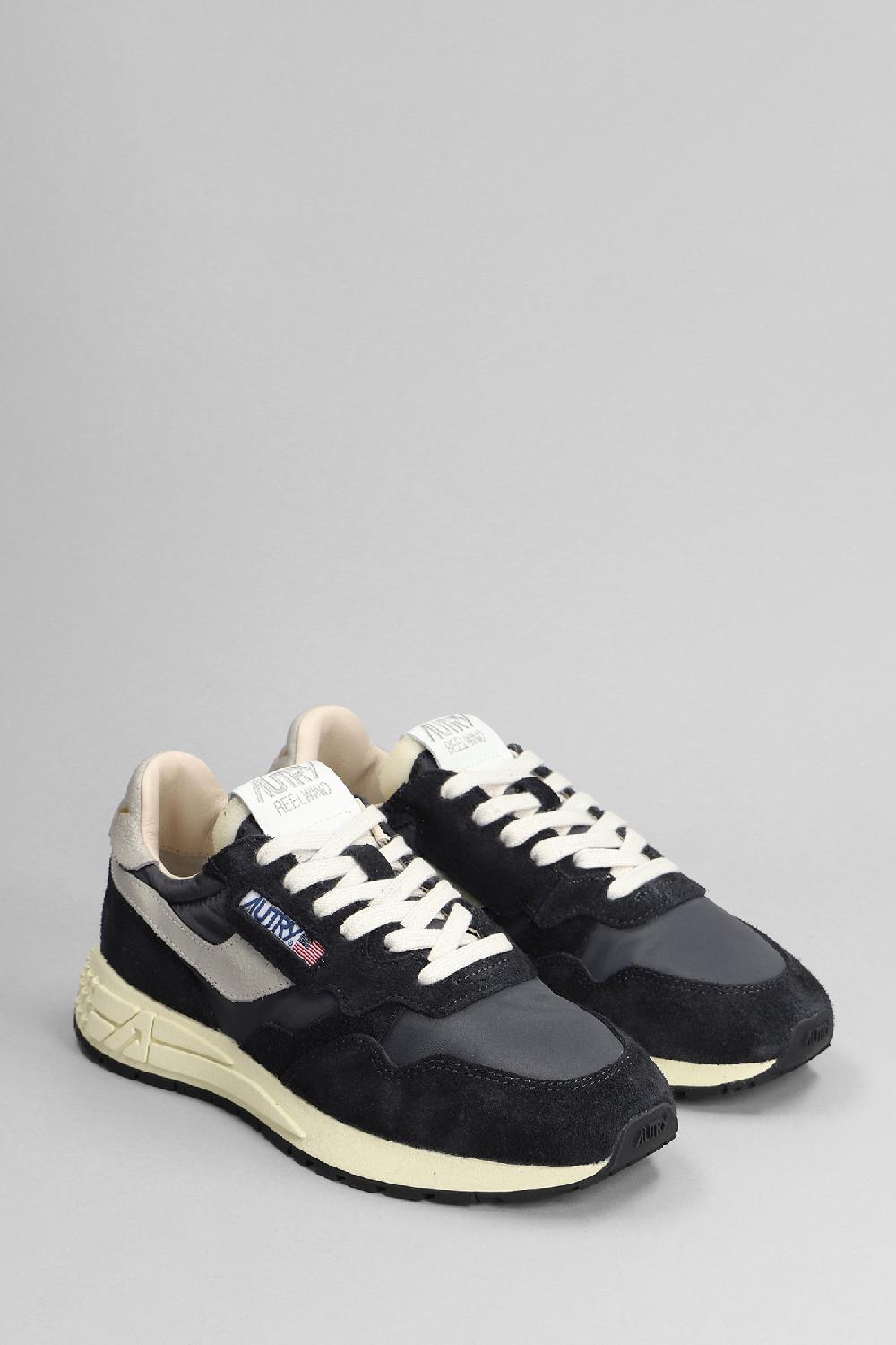 Deliberti Autry Sneakers Reelwind Low In Camoscio E Tessuto Nero Cod. 392671 - Deliberti The Luxury Shopping