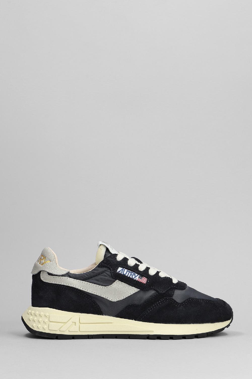 Deliberti Autry Sneakers reelwind low in camoscio e tessuto nero cod. 392671 - Deliberti The Luxury Shopping