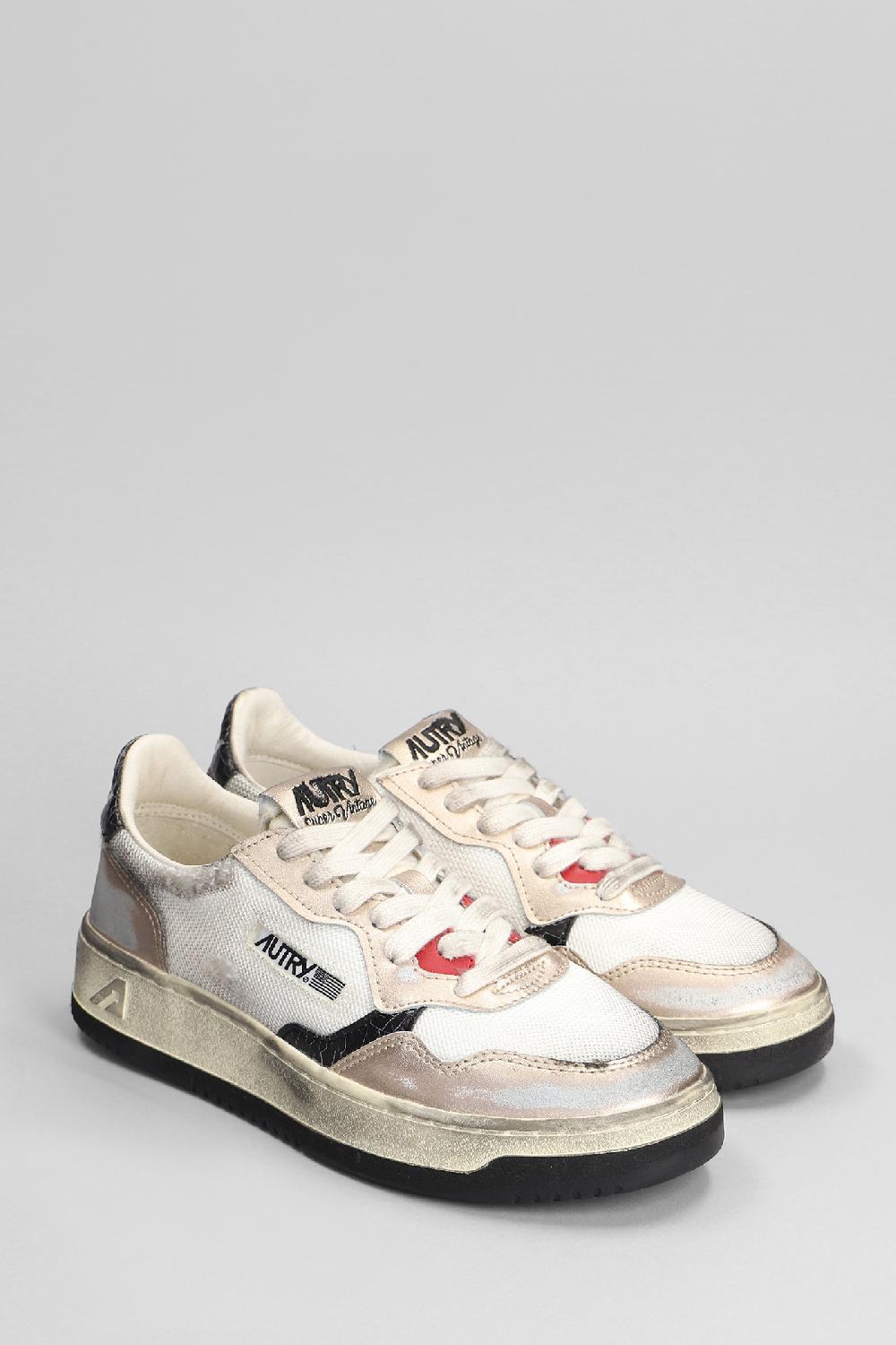 Deliberti Autry Sneakers Sup Vint Low In Pelle E Tessuto Bianco Cod. 402336 - Deliberti The Luxury Shopping