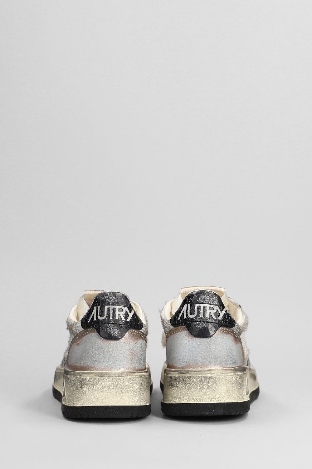 Deliberti Autry Sneakers Sup Vint Low In Pelle E Tessuto Bianco Cod. 402336 - Deliberti The Luxury Shopping