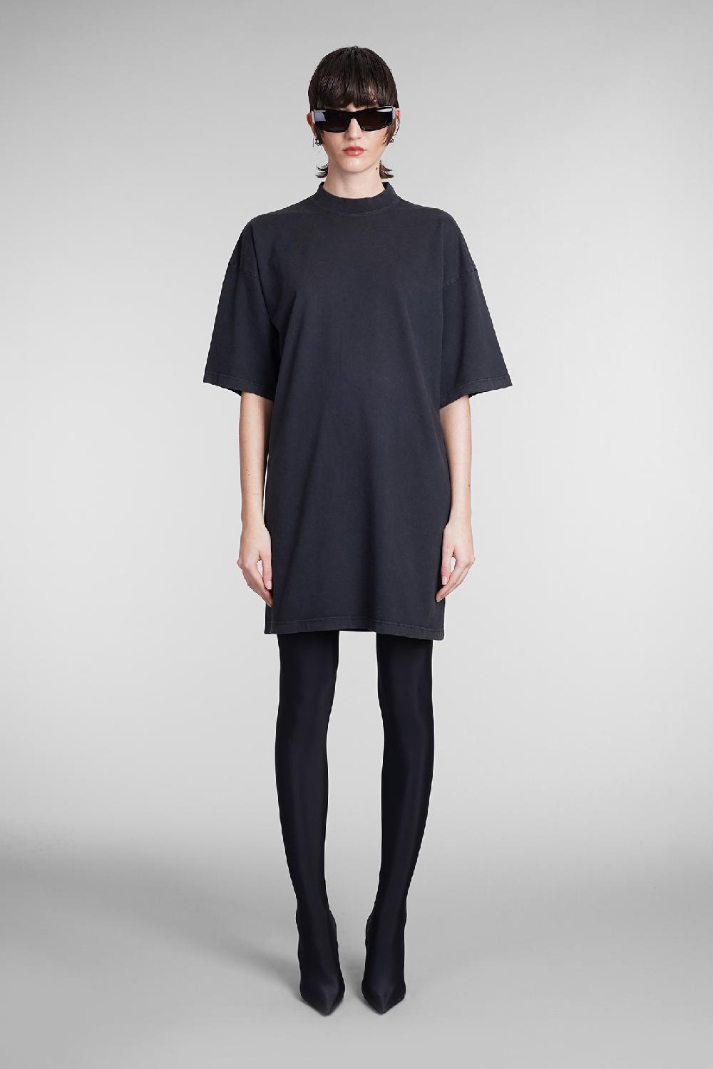 Deliberti Balenciaga Abito in cotone nero cod. 393400 - Deliberti The Luxury Shopping