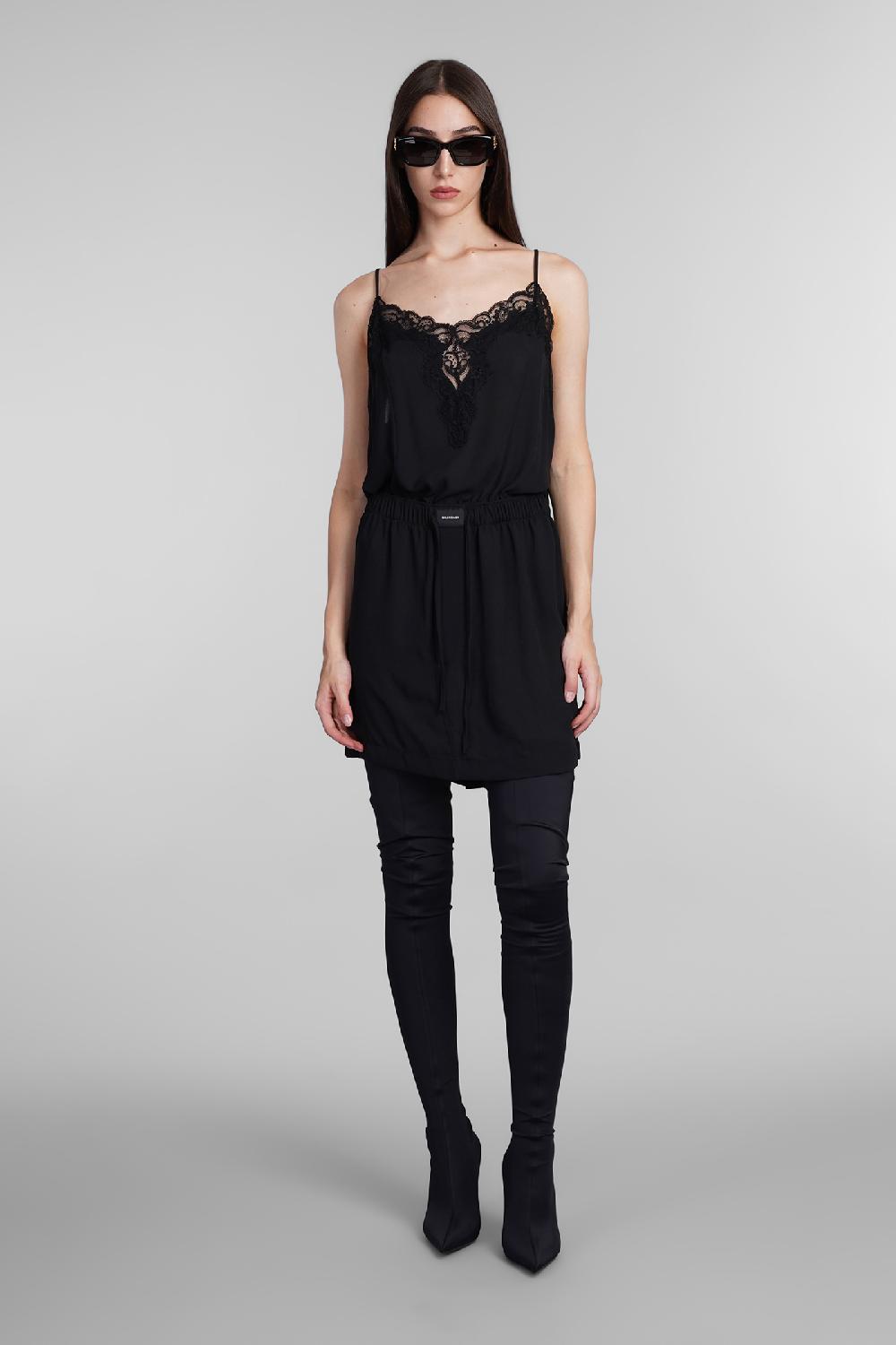 Deliberti Balenciaga Abito in poliestere nero cod. 406057 - Deliberti The Luxury Shopping