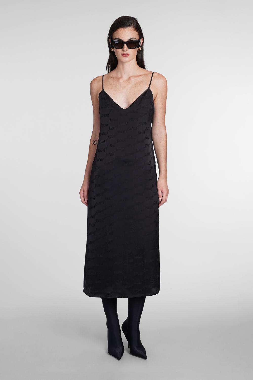 Deliberti Balenciaga Abito in viscosa nera cod. 386214 - Deliberti The Luxury Shopping