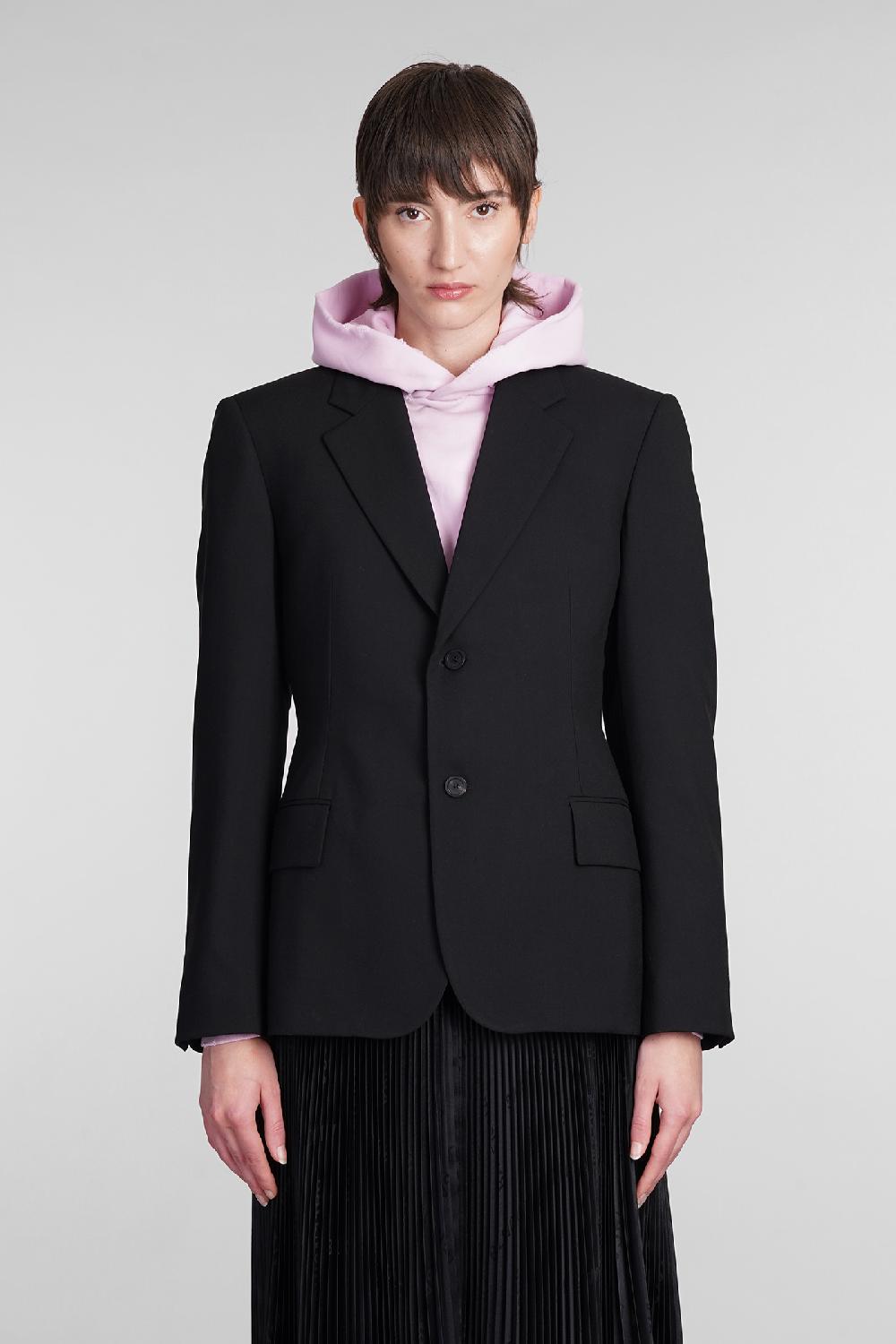 Deliberti Balenciaga Blazer in lana nera cod. 400966 - Deliberti The Luxury Shopping