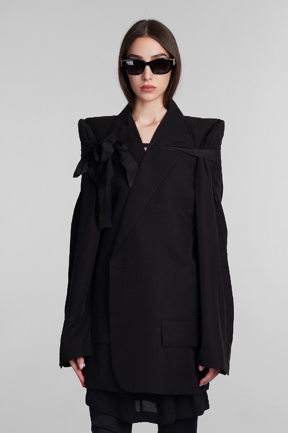 Deliberti Balenciaga Blazer in lyocell nero cod. 406058 - Deliberti The Luxury Shopping