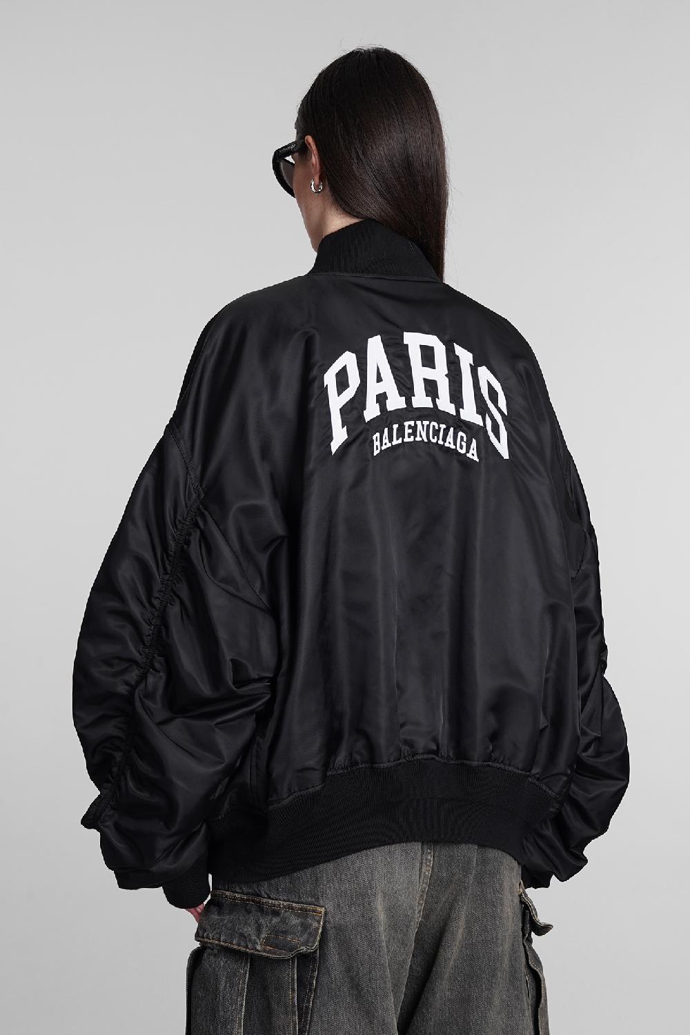 Deliberti Balenciaga Bomber In Poliammide Nera Cod. 394986 - Deliberti The Luxury Shopping