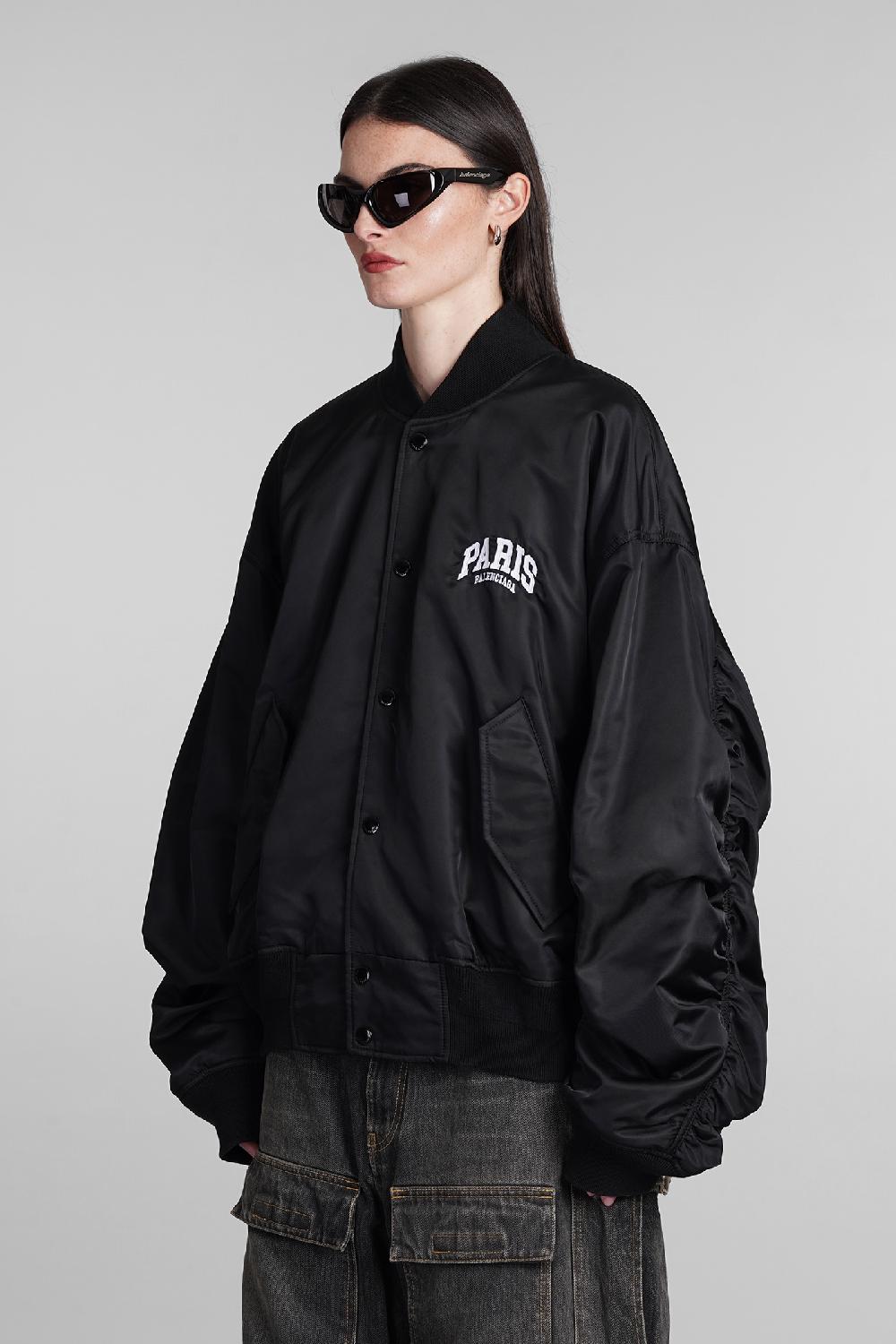 Deliberti Balenciaga Bomber In Poliammide Nera Cod. 394986 - Deliberti The Luxury Shopping