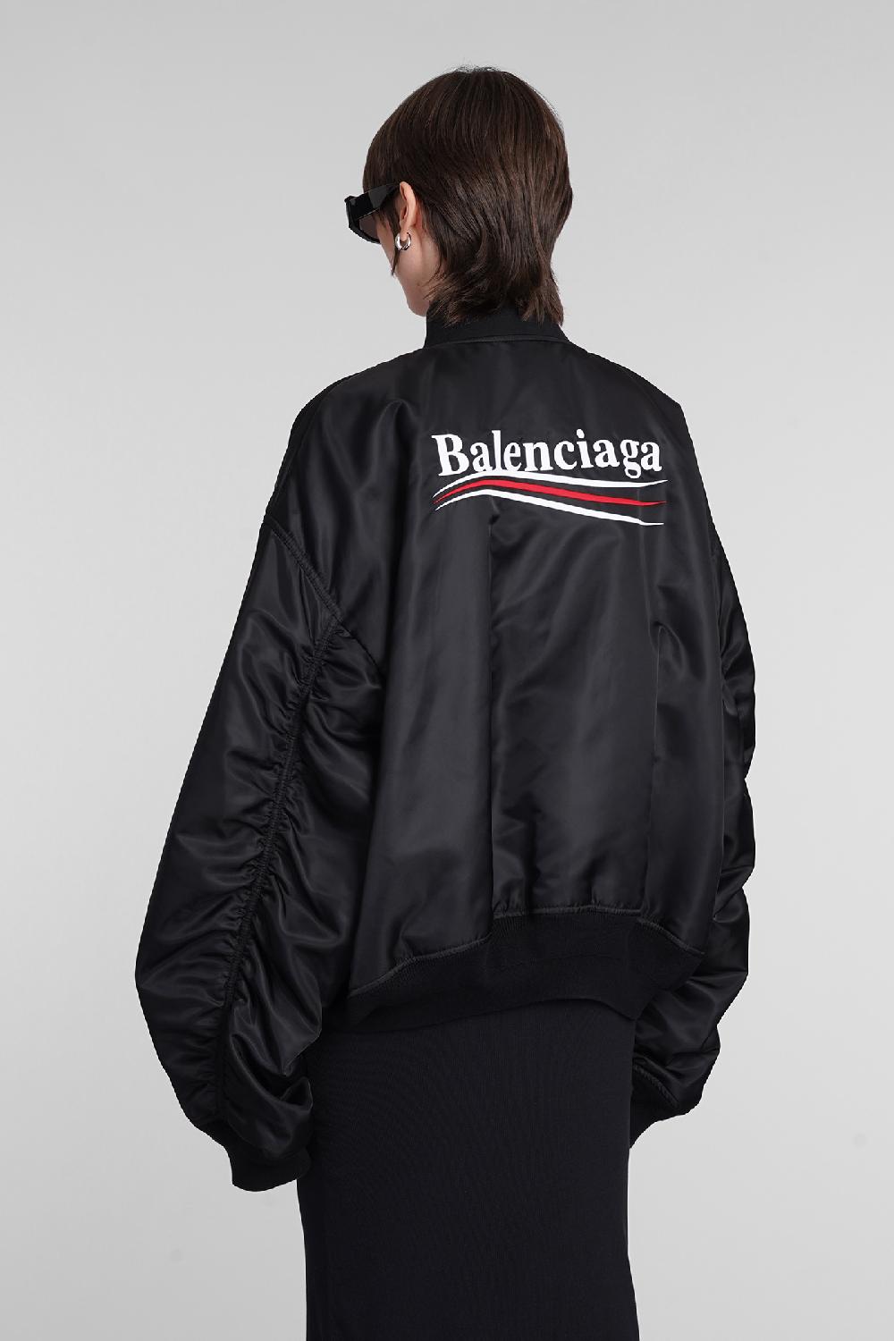 Deliberti Balenciaga Bomber In Poliammide Nera Cod. 398345 - Deliberti The Luxury Shopping