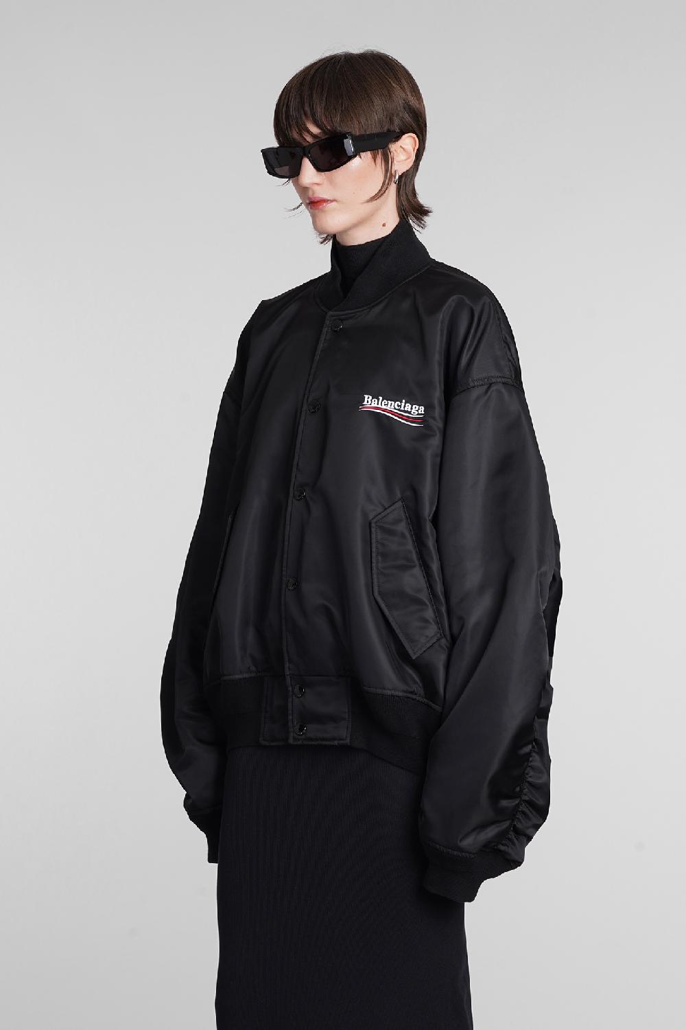Deliberti Balenciaga Bomber In Poliammide Nera Cod. 398345 - Deliberti The Luxury Shopping