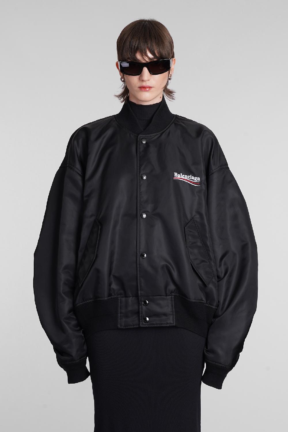 Deliberti Balenciaga Bomber in poliammide nera cod. 398345 - Deliberti The Luxury Shopping