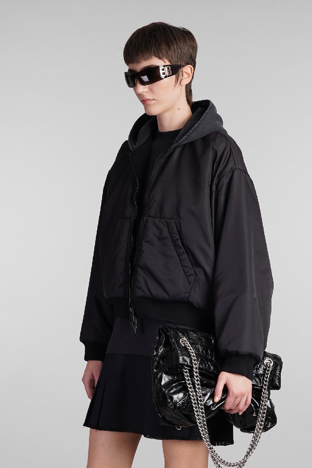 Deliberti Balenciaga Bomber In Poliammide Nera Cod. 409466 - Deliberti The Luxury Shopping