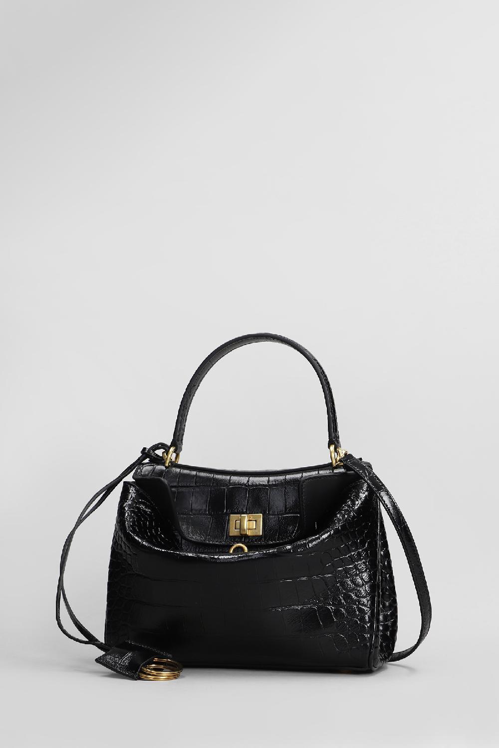 Deliberti Balenciaga Borsa A Mano Rodeo Mini Crocodile In Pelle Nera Cod. 407656 - Deliberti The Luxury Shopping