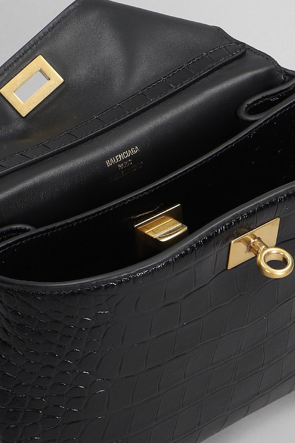 Deliberti Balenciaga Borsa A Mano Rodeo Mini Crocodile In Pelle Nera Cod. 407656 - Deliberti The Luxury Shopping