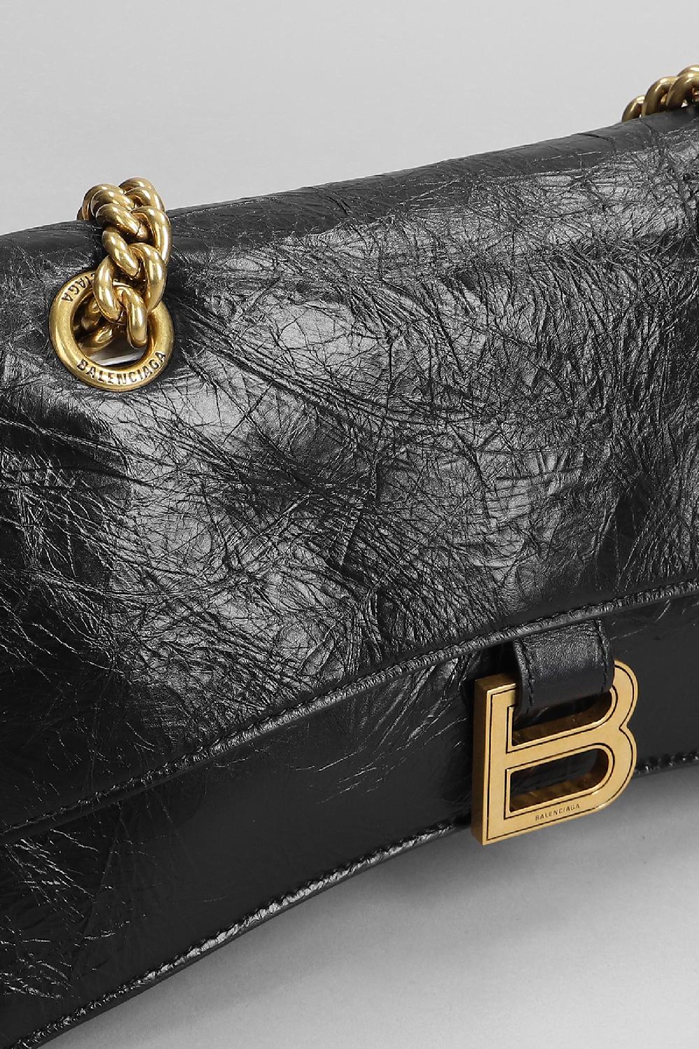 Deliberti Balenciaga Borsa A Spalla Crush Ch S In Pelle Nera Cod. 375632 - Deliberti The Luxury Shopping