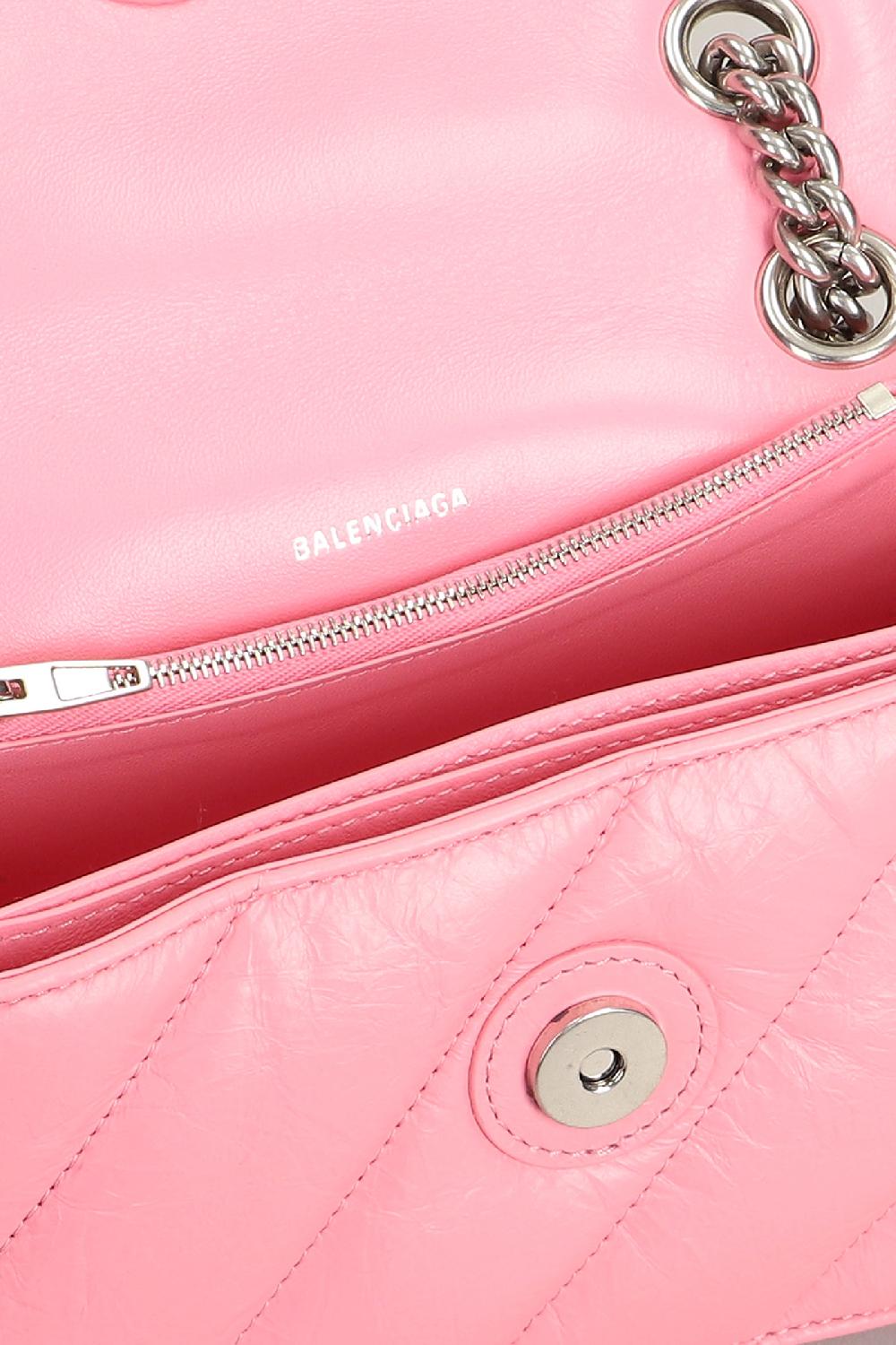 Deliberti Balenciaga Borsa A Spalla Crush Ch S In Pelle Rosa Cod. 375633 - Deliberti The Luxury Shopping