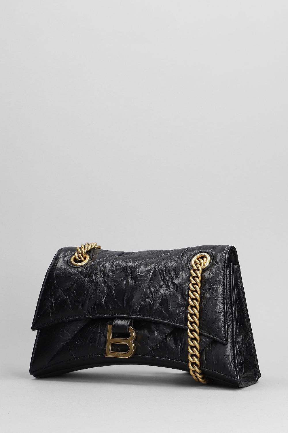 Deliberti Balenciaga Borsa A Spalla Crush Chain Bag S In Pelle Nera Cod. 390861 - Deliberti The Luxury Shopping